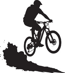 Obraz premium Biker Silhouette Vector: