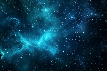 Glowing Nebula and Starfield in Deep Space for Science Fiction