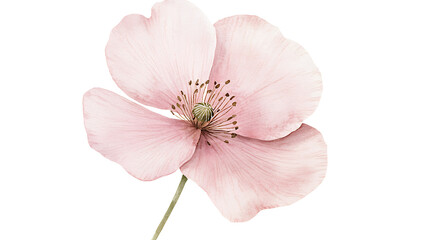 Naklejka premium A close up of a pink flower with a white background