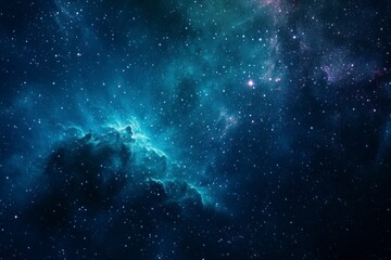 Exploring the Deep Space Nebula with Scattered Stars and Cloud Formations