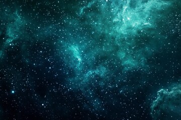 Fototapeta premium Exploring Deep Space Starfield Glowing Nebula with Scattered Stars Background