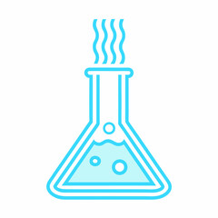 Simple Laboratory Chemical Flask Vector Design.
