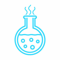 Simple Laboratory Chemical Flask Vector Design.