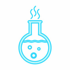 Simple Laboratory Chemical Flask Vector Design.