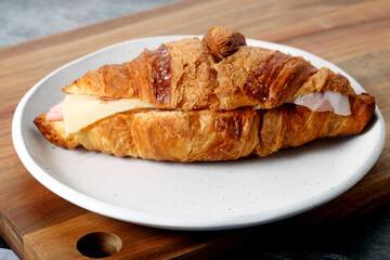 Ham and cheese croissant