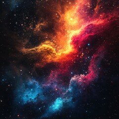 Naklejka premium Colorful Nebulae in Deep Space