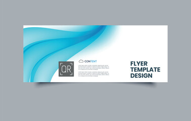 Blue business style wavy presentation banner. Editable image.