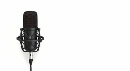 Black USB Microphone: Studio Recording Mic