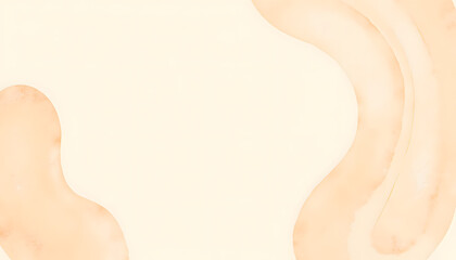 Abstract Beige Watercolor Background with Wavy Patterns