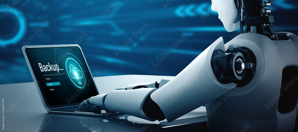 Poster backup storage data internet technology business concept. database storage cloud technology file dat