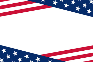 USA flag ivector background. United States of America border .Flag of usa vector frame . USA flag labels . American flag  backdrop.