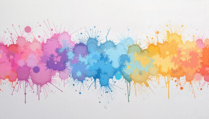 Fototapeta premium Vibrant explosion of pastel colors on canvas, creative expression