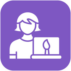 Web Designer Female Icon