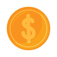vector image of coins icon with white background