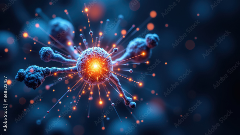 Poster a microscopic representation of nicotinamide adenine dinucleotide (nad+), highlighting its molecular