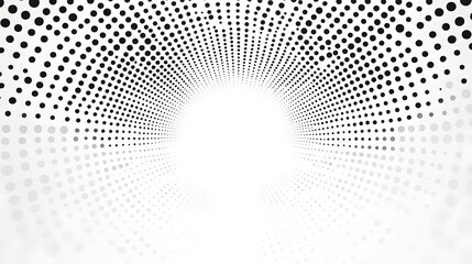 Modern Abstract Gray Dots on White Background with Stylish Black Frame