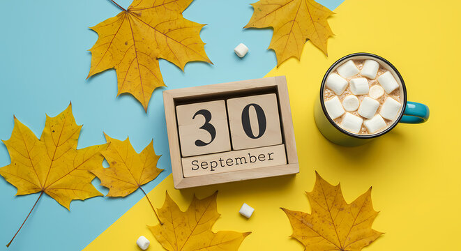 Autumn Vibes: October 30th Hot Cocoa & Leaves