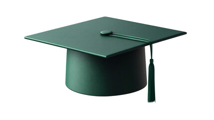 Graduation cap with tassel on a transparent background