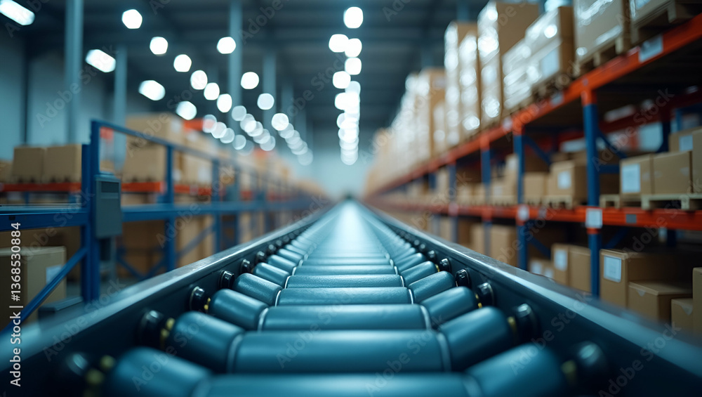 Poster conveyor belt and logistics interface: optimize warehouse workflow efficiency