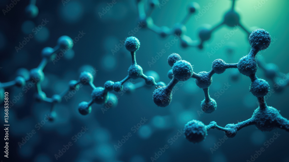 Poster image of a nicotinamide adenine dinucleotide molecule with a zoomed-in view showcasing its structure