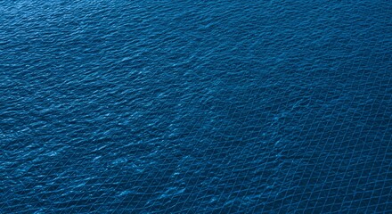 Deep Blue Ocean Texture Aerial View. AI Generated