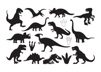 Dinosaurier vector, Dinosaurier clipart, Dinosaurier silhouette
