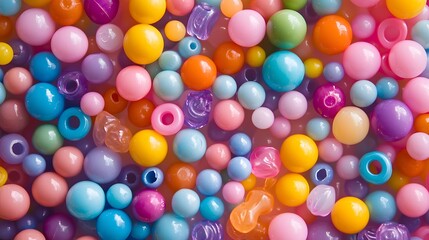 Professional Multicolored Pastel Beads Background for Creative Designs