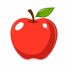 Red Apple vector logo isolated on white background, apple set flat vector illustration.
