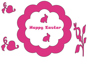 Happy Easter celebration. Happy Easter day poster, banner, card, background.