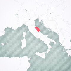 Map of Italy - Marche