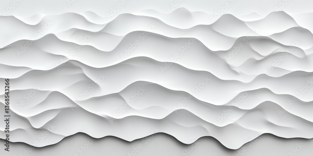 Poster abstract white wave pattern background texture design for modern minimalist wallpaper