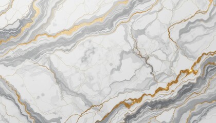 abstract texture imitating marble with undulating patterns in shades of gray and white. Golden veins add luxury and sophistication, creating a smooth glossy effect