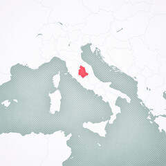 Map of Italy - Umbria