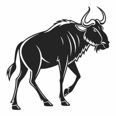 wildebeet black silhouette icon vector