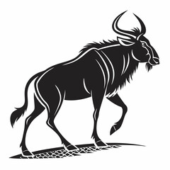 wildebeet black silhouette icon vector