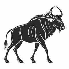 wildebeet black silhouette icon vector