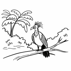 Obraz premium Vector bird and eagle silhouette illustration, wild animal design