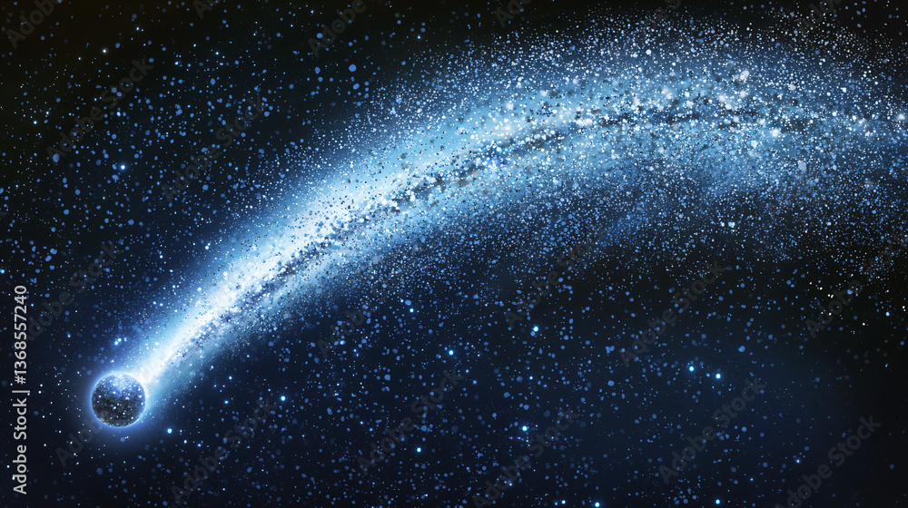 Aufkleber a beautiful galaxy with a bright star in the background creating a mesmerizing celestial scene fille