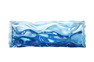 Fototapeta premium Liquid serenity captured in a translucent blue vessel, showcasing the fluidity and grace of water's movement, a captivating display of nature's beauty.