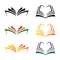 Open book icon vector. Book icon set. Eps 10
