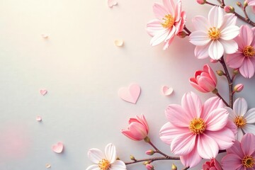 Naklejka premium Subtle repeating floral motif on a soft pastel background , repeating, delicate, design