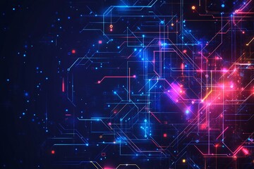 Obraz premium Abstract digital innovation background technology space graphic design futuristic environment