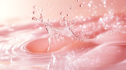 Water splash creating mesmerizing ripples.