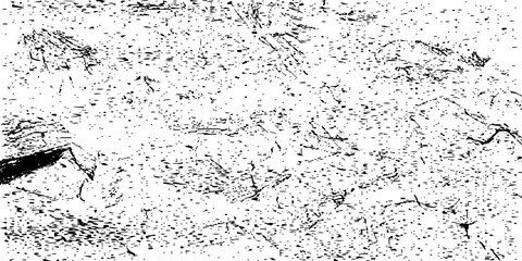 Distressed black texture. Dark grainy texture on white background. Rusted white effect. Grunge design elements. Vector illustration.