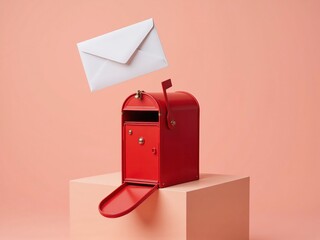 Red Mailbox with Envelope