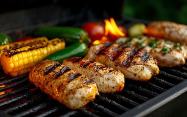 Grilled Chicken & Veggies Outdoor