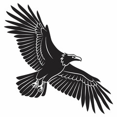 vulture black silhouette icon vector