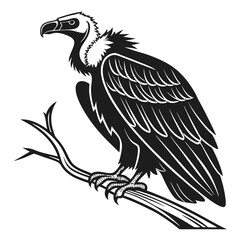 vulture black silhouette icon vector