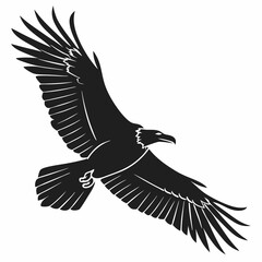 vulture black silhouette icon vector