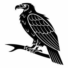 vulture black silhouette icon vector